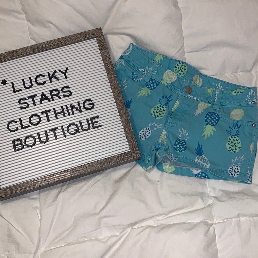 Girls Pineapple Print Shorts